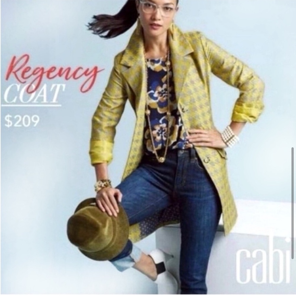 Cabi Regency Coat Womens Size Small Houndstooth Structured Feminine Jacket 3491 - Picture 3 of 12